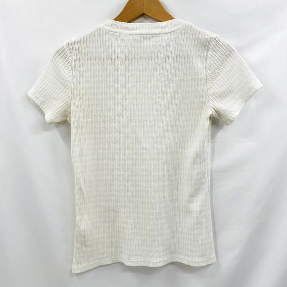 Anthropologie pilcro white pointelle tee - Picture 4 of 5